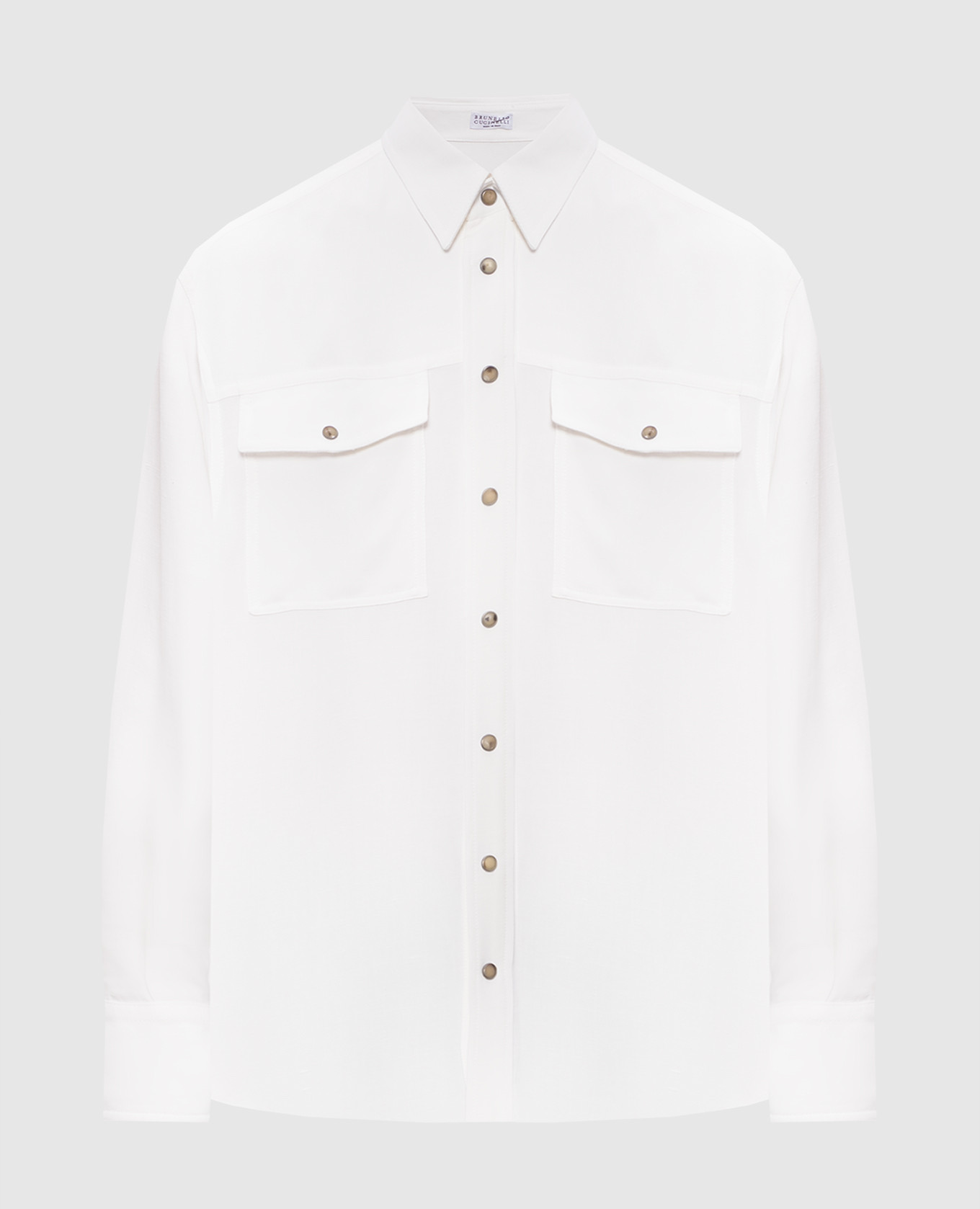 Белая рубашка с леном