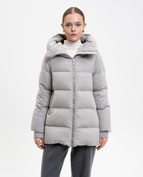 MooRER Серый пуховик CARINZIA из шерсти и кашемира CARINZIALS9