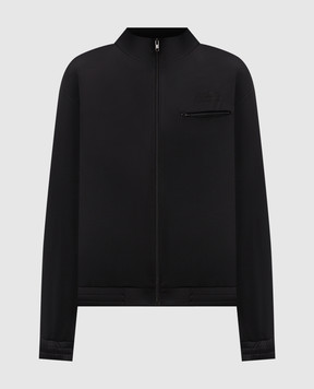 Maison Margiela MM6 Черная спортивная куртка с вышивкой логотипа SH2HG0006M20209