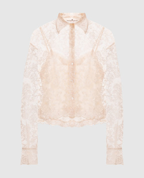 Ermanno Scervino Блуза цвета айвори с вышивкой D492K300CSEYF