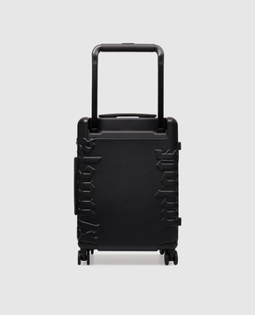 Palm Angels Черный чемодан с фактурной надписью PMNG002S26PLA001