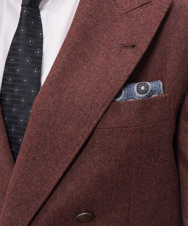 Brunello Cucinelli Двухсторонний платок-паше из шелка MI8980091 изображение 2