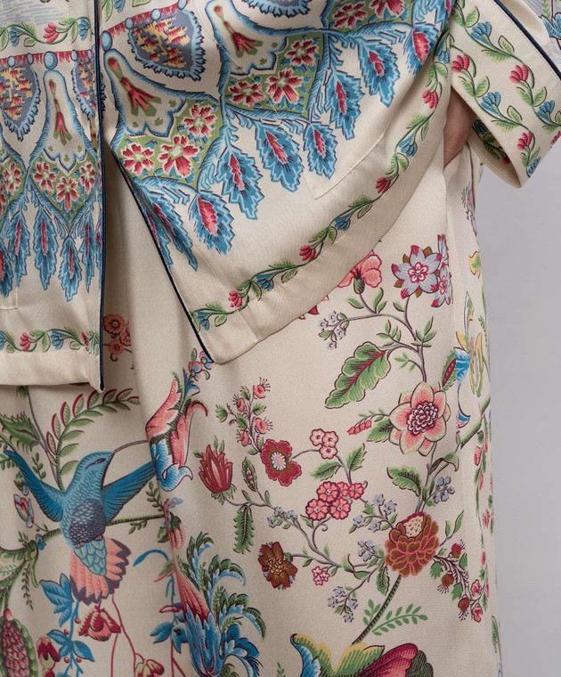 Etro Бежевые брюки в принт WREA007299SPSI6 изображение 5