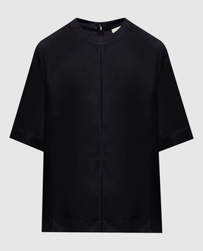 Loulou de Saison Черная блуза HAVANA из шелка HAVANA