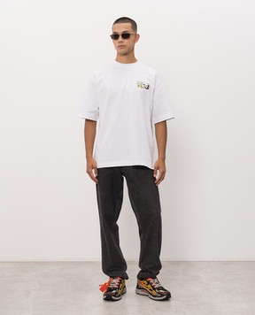 Off-White Біла футболка з принтом Industrial Arrow 44MAA120F26J00Z
