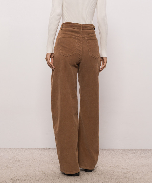 Twinset Коричневые вельветовые брюки 262TT2361 изображение 4