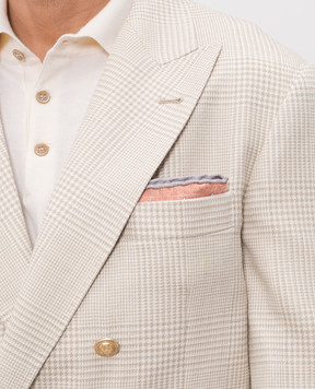 Brunello Cucinelli Помаранчева хустка-паше із шовку MX8730091