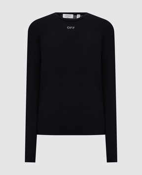 Off-White Черный лонгслив с логотипом 2AD136S26JER003