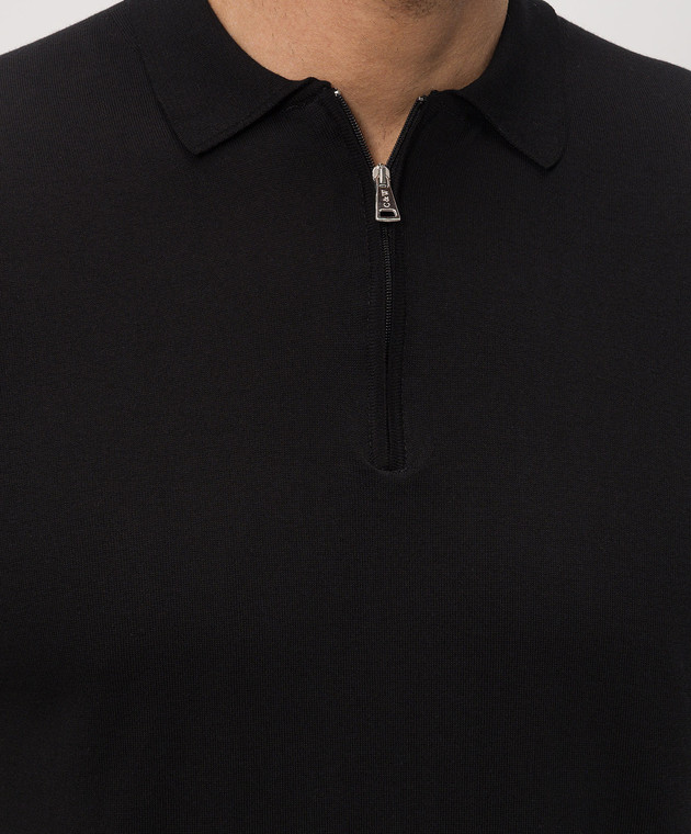 Cashmere&Whiskey Черное поло MB004Z изображение 5