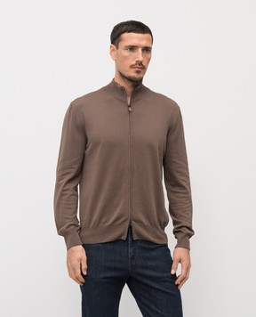 Canali Коричневий кардиган MK02459C0022
