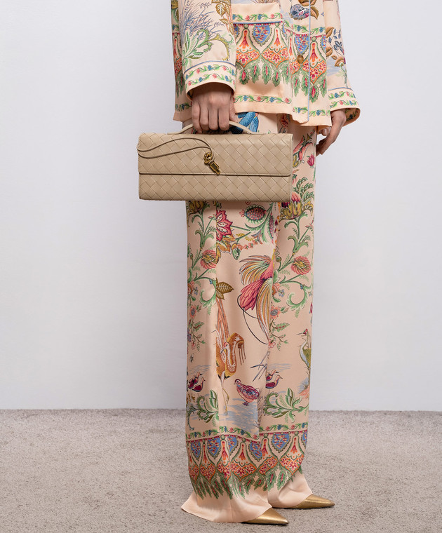 Bottega Veneta Бежевий шкіряний клатч Andiamo 741511VCPP3 зображення 2