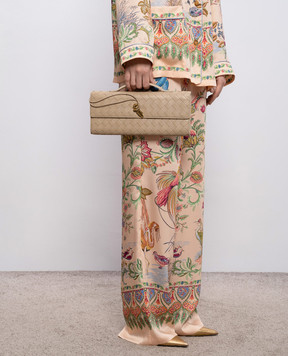 Bottega Veneta Бежевий шкіряний клатч Andiamo 741511VCPP3