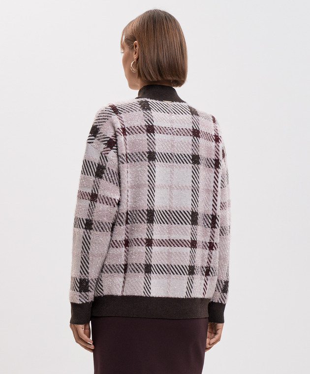 Twinset Розовый свитер в клетку 262LI3UAA изображение 4