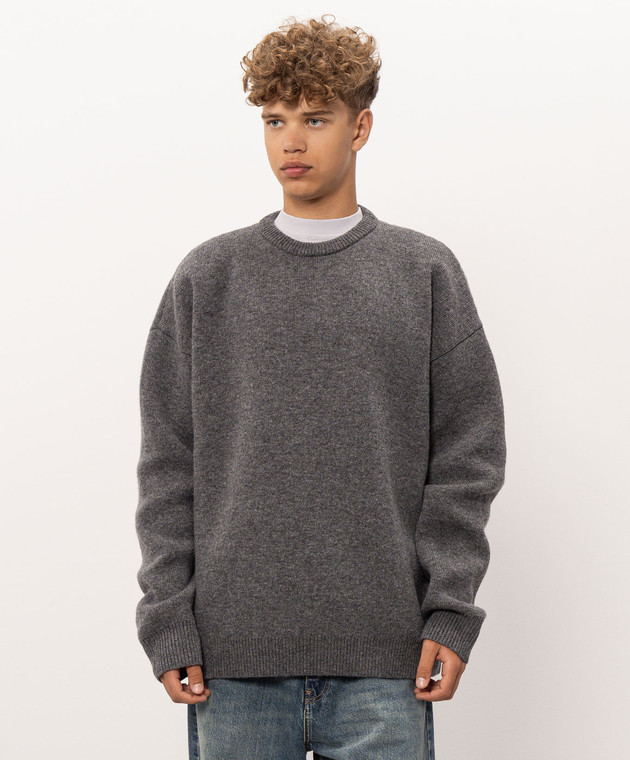 Balenciaga Сірий светр з вовни A0093VT1675 зображення 3