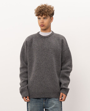 Balenciaga Сірий светр з вовни A0093VT1675