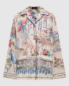 Etro Бежева блуза в піжамному стилі WRIA010099SPSI4