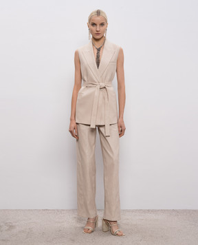 Peserico Бежеві штани з люрексом A0463300591