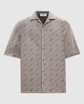 Off-White Сіра сорочка у візерунок 44XGG01FS26F008