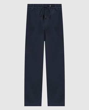 Iceberg Синие брюки с льном с логотипом B0803625