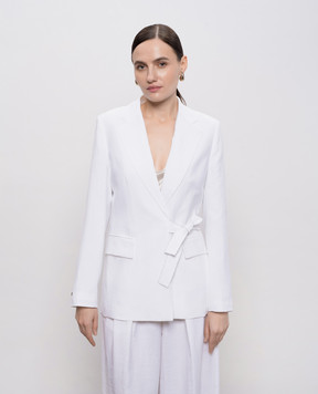 Peserico Белый жакет с льном S0122905435