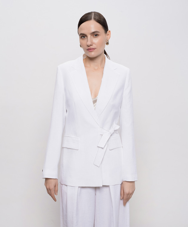 Peserico Белый жакет с льном S0122905435 изображение 3