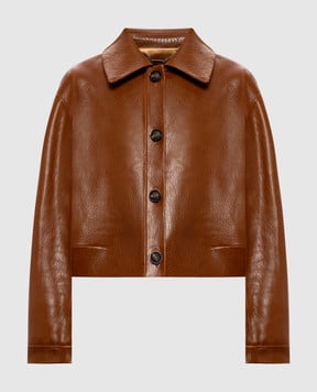 Babe Pay Pls Коричнева шкіряна куртка 2510ARIZONA