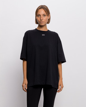 Off-White Черная футболка Industrial Half Arrow 2FA00592T