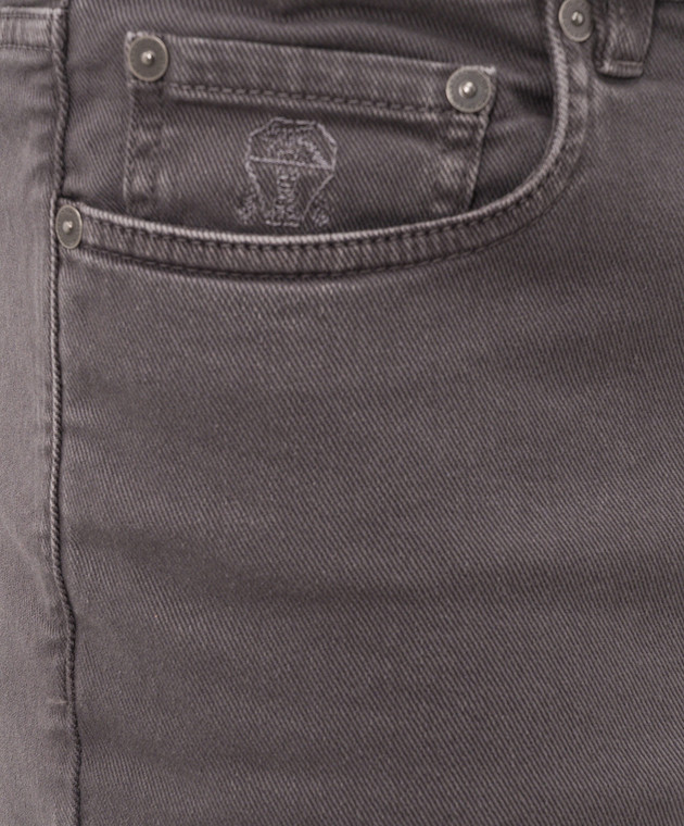 Brunello Cucinelli Сірі джинси з патчем логотипа M277PO2090 зображення 5