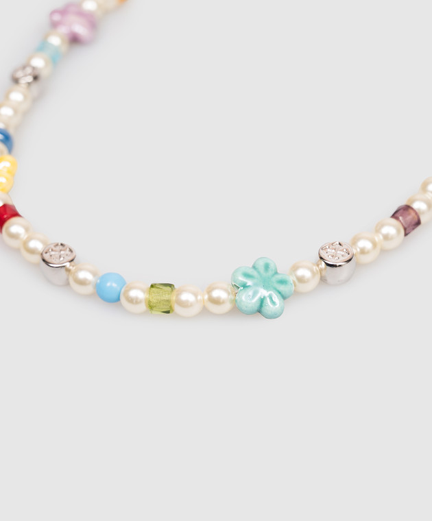 Off-White Белые бусы с брендовыми бусинами OWOB143S26MET001 изображение 3