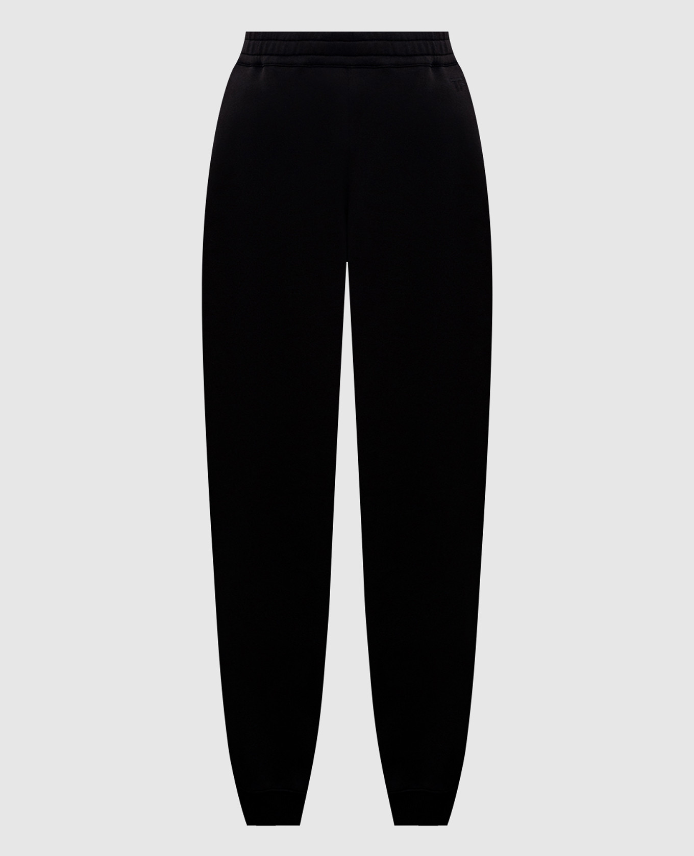 Черные утепленные джогеры с шелком