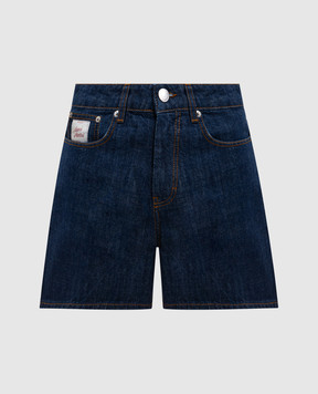 Ami Paris Сині джинсові шорти з патчем логотипа FSO839DE0122