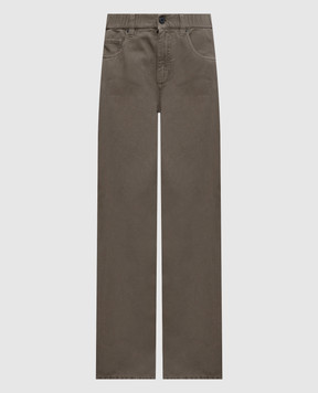 Brunello Cucinelli Коричневі джинси з льоном ML996P4053