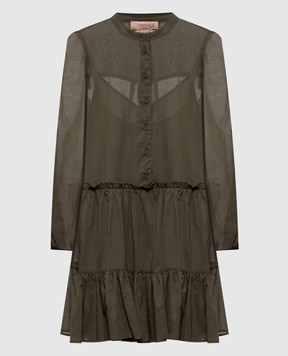 Twinset Зелена сукня з металевим логотипом 261TF2050