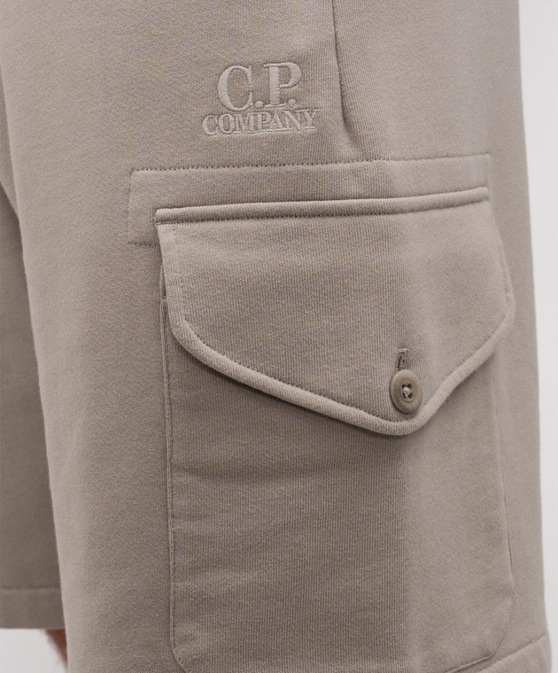 C.P. Company Сірі шорти з вишивкою логотипа MSB029A005086W зображення 5