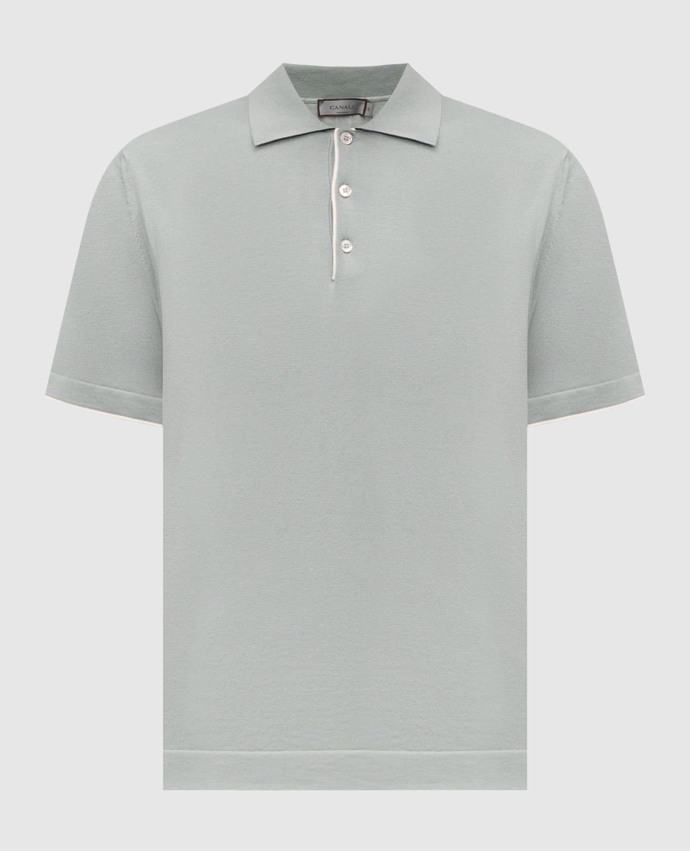 Зеленое поло с шелком