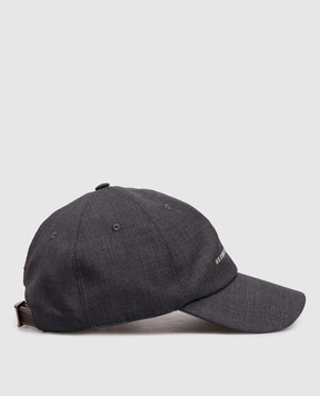 Brunello Cucinelli Сіра кепка з вовни M032P9850