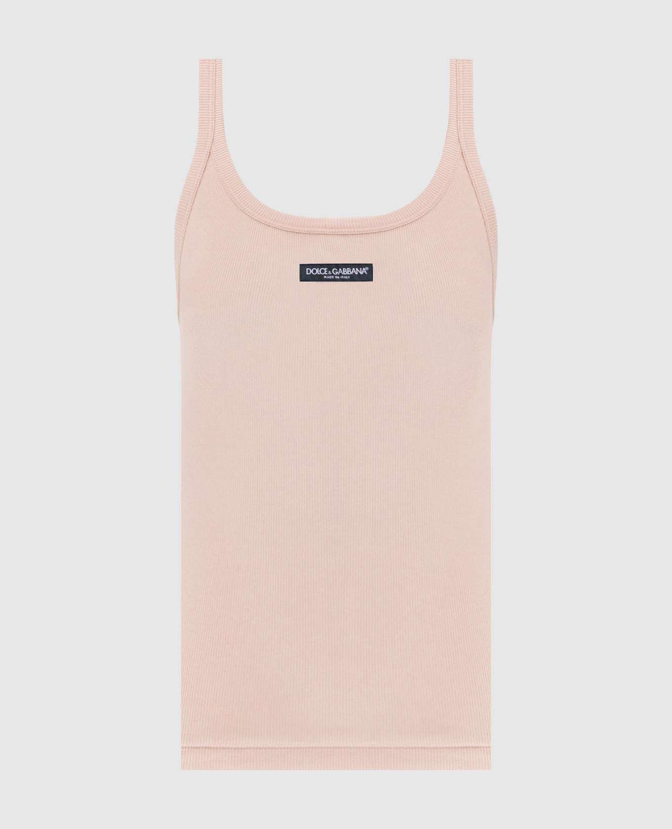 Розовая майка в рубчик