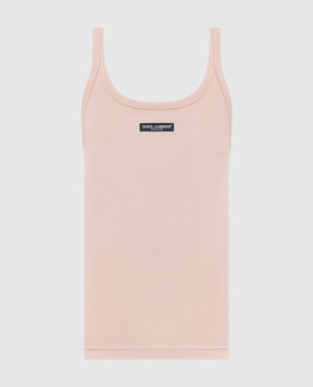 Dolce&Gabbana Рожева майка в рубчик F8W45TFU7AV