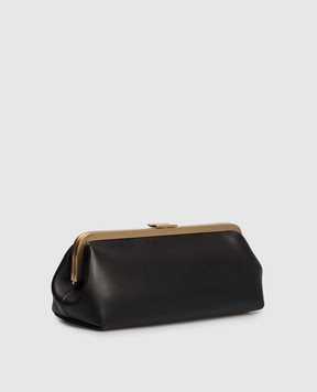 PROENZA SCHOULER Черный кожаный клатч с логотипом HB261127L014V