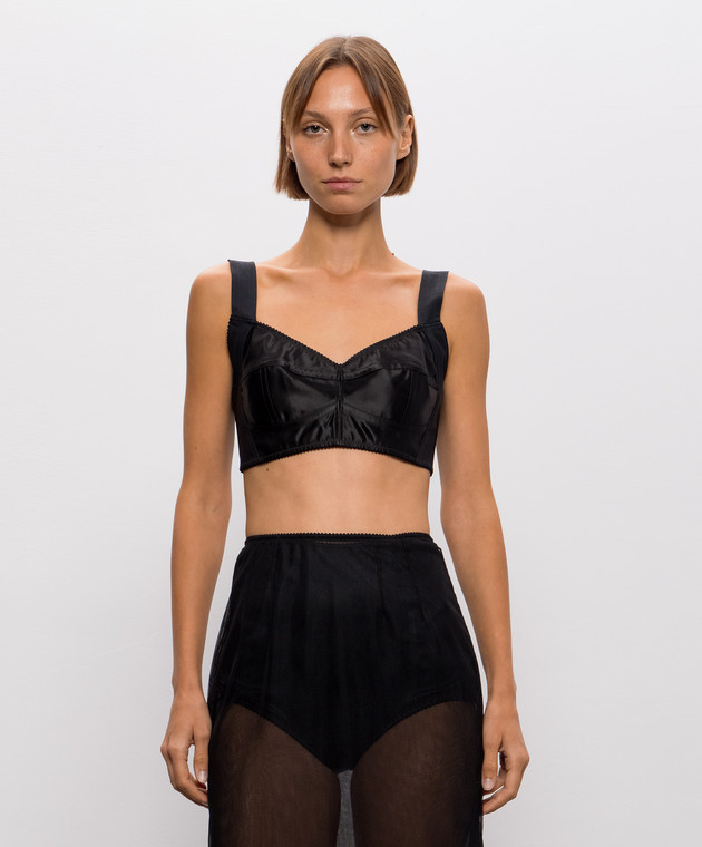 Dolce&Gabbana Черный топ F7Y28TGDCRP изображение 3