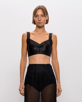 Dolce&Gabbana Чорний топ F7Y28TGDCRP