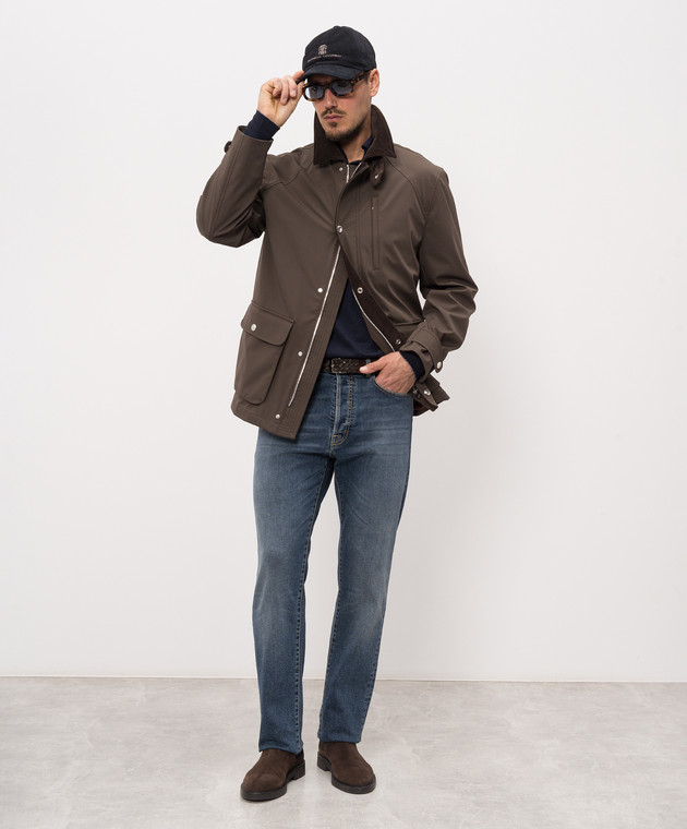Brunello Cucinelli Поло синього кольору з вовни та кашеміру M2400295 зображення 2