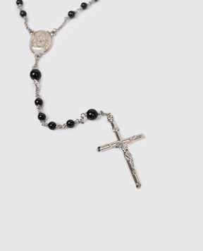 Dolce&Gabbana Сріблясте намисто з підвіскою у вигляді хреста оберега WNP7S2W1111