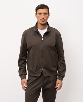 Bilancioni Зеленая спортивная куртка с кожаными вставками BE26CJ4HM1