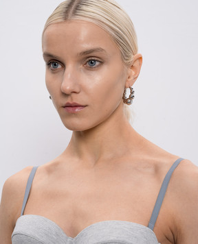 Grefi Серебряные серьги-конго 110527