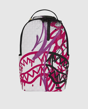 Sprayground Детский белый рюкзак CRASH GRAFF TURBO 910B8809NSZ