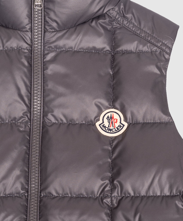 Moncler ENFANT Дитячий сірий пуховий жилет Keir Square L29541A00068597YX зображення 3