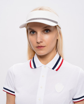 Brunello Cucinelli Білий козирок з ланцюжком моніль MCAP9T001