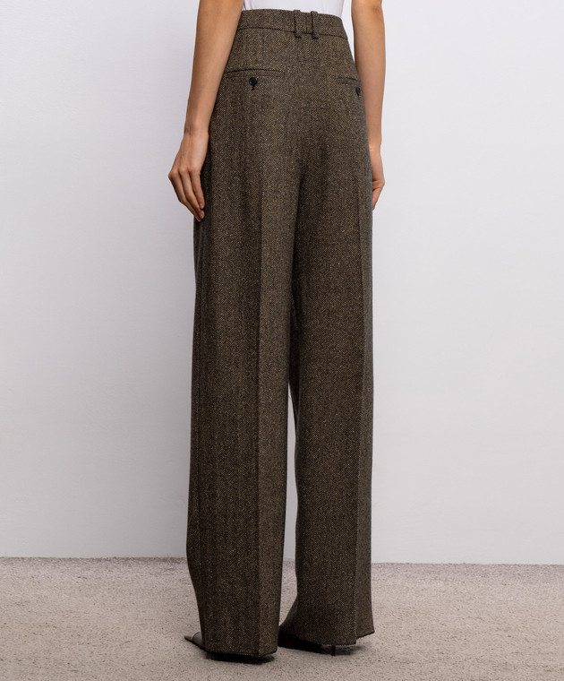 Saint Laurent Брюки с шерстью в узор A00463Y3L22 изображение 4
