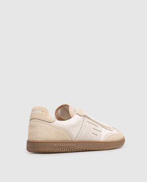 Balmain Бежеві комбіновані кросівки Swan GM0VI422TNAV